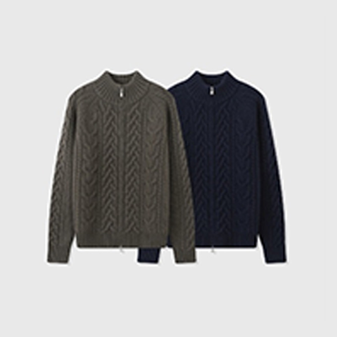 brunello cucinelli cable knit zip cardigan